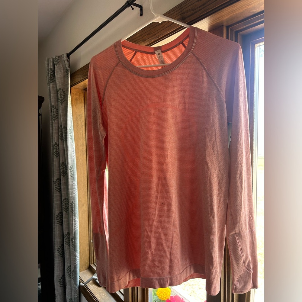 Lululemon Lightweight Long Sleeve Athletic Top - Coral